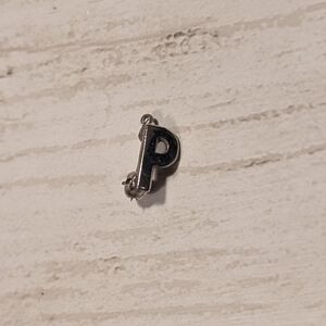 Vintage BIRKS Sterling Silver Initial P Monogram Pin Brooch Dainty Canadian 925